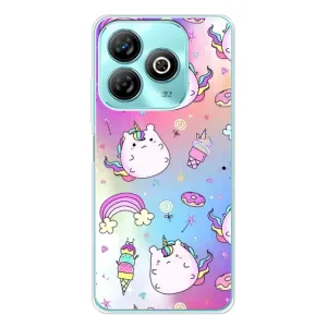 Чехол Unicorn на ZTE Blade A75 (Радуга и Единорог)