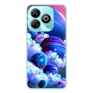 Чехлы КОСМОС для ZTE Blade A75 (Синие планеты)