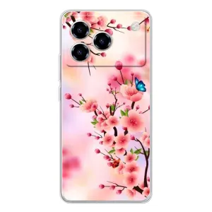 Чехол с принтом САКУРЫ на ZTE Blade A76 (Бабочки на сакуре)