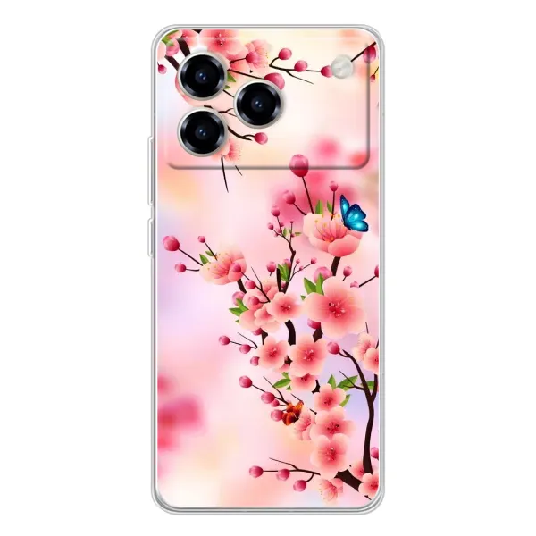 Чехол с рисунком «Бабочки на сакуре» для ZTE Blade A76 Чехол с рисунком «Бабочки на сакуре» для ZTE Blade A76