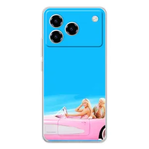 Силиконовый Чехол Барби Фильм на ZTE Blade A76 (Барби и Кен)