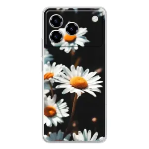 Чехол с ромашками на ZTE Blade A76 (Белые ромашки)