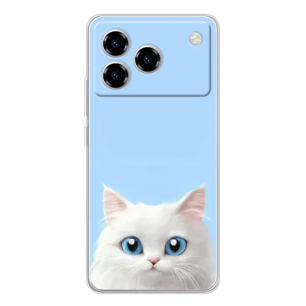 Чехол с рисунком «Белый кот» для ZTE Blade A76 Чехол с рисунком «Белый кот» для ZTE Blade A76