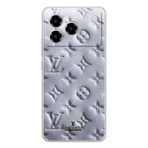 Текстурный Чехол Louis Vuitton для Блейд А76 (Белый ЛВ)