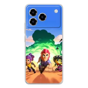 Силиконовый Чехол на ZTE Blade A76 с картинкой Brawl Stars (Бравел Старс)