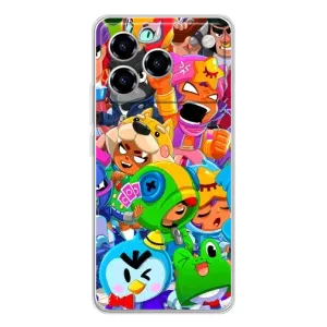 Силиконовый Чехол на ZTE Blade A76 с картинкой Brawl Stars (Brawl-Stars)