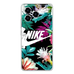 Силиконовый Чехол на ZTE Blade A76 с картинкой Nike (Цветочный Nike)
