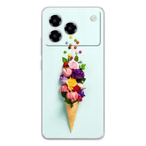 Чехлы с тематикой "ЦВЕТЫ" на ZTE Blade A76 (Цветок-мороженное)