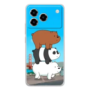 Чехлы с Пандами на ZTE Blade A76 (Друзья)