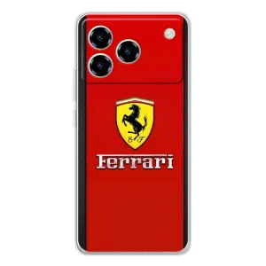 Силіконовий бампер з картинкою машини на ZTE Blade A76 (Ferrari Logo)