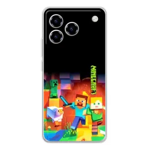 Чехлы для ZTE Blade A76 (Персонажи Майн Крафт) (Герой Майнкрафт)