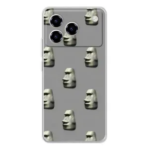 Бампер з принтом Меми для ZTE Blade A76 (Кам'яна особа)
