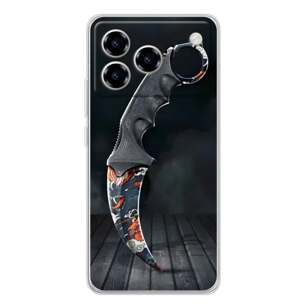 Чехол с рисунком «Кинжал КС ГО» для ZTE Blade A76 Чехол с рисунком «Кинжал КС ГО» для ZTE Blade A76