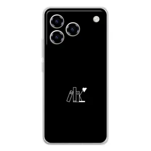 Чохол з картинками на чорному фоні для ZTE Blade A76 (Книжки)
