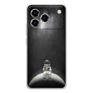 Силіконовый Чохол з принтом "Космонавти" на ZTE Blade A76 (Космонавт романтик)