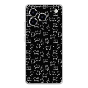 Чехол на тематику: Коты для ZTE Blade A76 (Котики на черном)