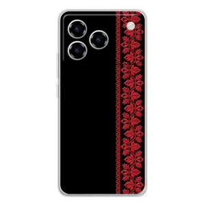 Силіконовый Чохол на ZTE Blade A76 (Червона вишиванка)