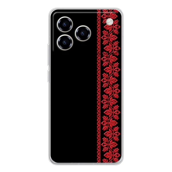 Чехол с рисунком «Красная Вышиванка» для ZTE Blade A76 Чехол с рисунком «Красная Вышиванка» для ZTE Blade A76