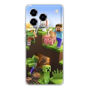 Чехлы для ZTE Blade A76 (Персонажи Майн Крафт) (Майн-крафт)