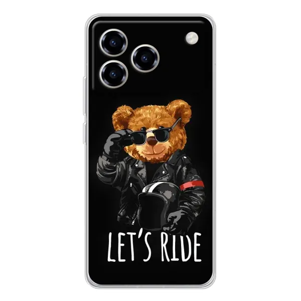 Чехол с рисунком «Модный Мишка» для ZTE Blade A76