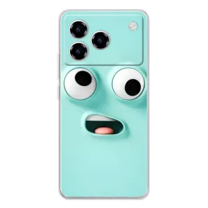 Силиконовые Чехлы (смешные стикеры) для ZTE Blade A76 (Забавное мятное лицо)
