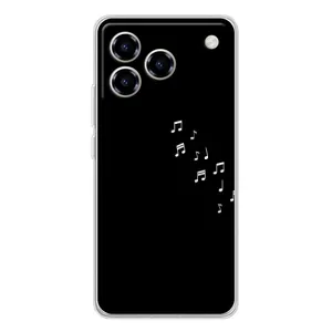 Чохол з картинками на чорному фоні для ZTE Blade A76 (Ноти)