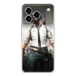 Силиконовый чехол с картинкой "Герой Pubg" на ZTE Blade A76 (Пабг)