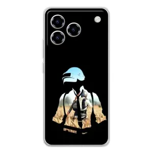Силиконовый чехол с картинкой "Герой Pubg" на ZTE Blade A76 (Пубг мен)