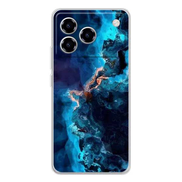 Чехол с рисунком «Синий мрамор» для ZTE Blade A76 Чехол с рисунком «Синий мрамор» для ZTE Blade A76