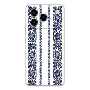 Силіконовый Чохол на ZTE Blade A76 з картинкой Вишиванки (Синя вишиванка)