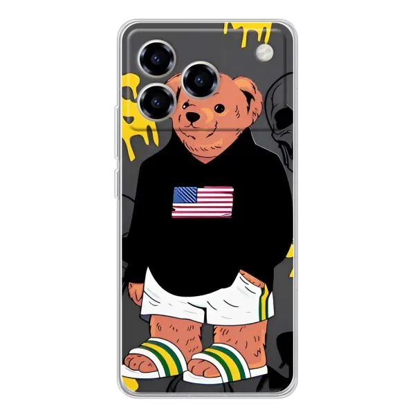 Чехол с рисунком «Teddy USA» для ZTE Blade A76
