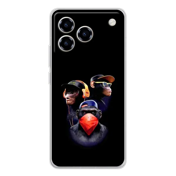 Чехол с рисунком «Три обезьяны» для ZTE Blade A76 Чехол с рисунком «Три обезьяны» для ZTE Blade A76