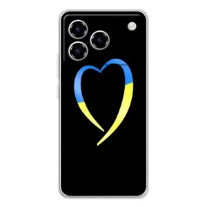 Силиконовый Чехол на ZTE Blade A76 (Я-Украина) (Украинское сердце)