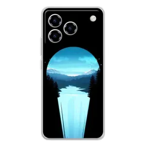 Летний Чехол на ZTE Blade A76 (Синий Водопад)