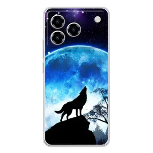 Чохол з Вовком на ZTE Blade A76 (Виє на місяць)
