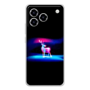 Силіконовий бампер з картинкою звірів для ZTE Blade A76 (Яскравий олень)