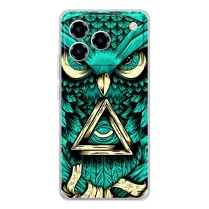 Чохли з принтом СОВИ для ZTE Blade A76 (Зелена сова)