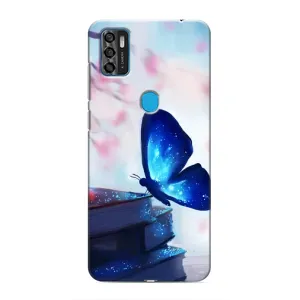 Силіконовий бампер з картинкою звірів для ZTE Blade A7s 2020 (Метелик синій)