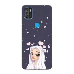 Чохол Стильні дівчата на ZTE Blade A7s 2020 (Дівчина та серця)