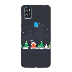 Силиконовый бампер на рождество для ZTE Blade A7s 2020 (Город зимний)