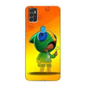 Чехол Бравл Старс для ZTE Blade A7s 2020 (LEON в кофте)