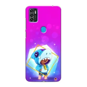 Чехол Бравл Старс для ZTE Blade A7s 2020 (Леон в костюме Акулы)