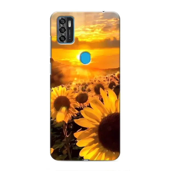 Чехол с рисунком «поле подсолнухов» для ZTE Blade A7s 2020