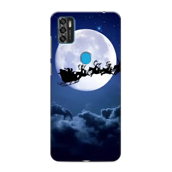 Чехол с рисунком «Санта - луна» для ZTE Blade A7s 2020