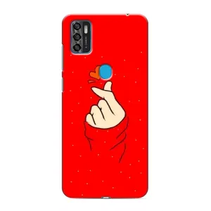 Чехлы (Знак сердечка) на ZTE Blade A7s 2020 (Сердце на красном)