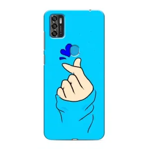 Чехлы (Знак сердечка) на ZTE Blade A7s 2020 (Сердце на синем)