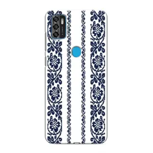 Силиконовый Чехол на ZTE Blade A7s 2020 с картинкой Вышиванки (Синяя вышиванка)