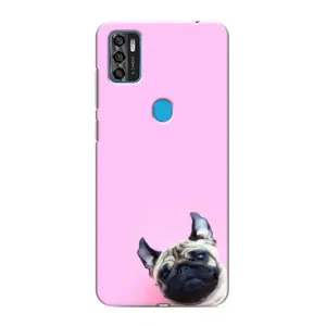 Бампер для ZTE Blade A7s 2020 з картинкою "Песики" (Собака на рожевому)