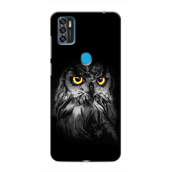 Чехол с рисунком «Сова на чёрном» для ZTE Blade A7s 2020 Чехол с рисунком «Сова на чёрном» для ZTE Blade A7s 2020