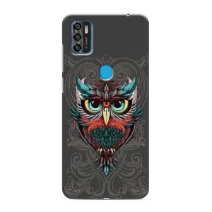 Чохли з принтом СОВИ для ZTE Blade A7s 2020 (Сова на сірому)